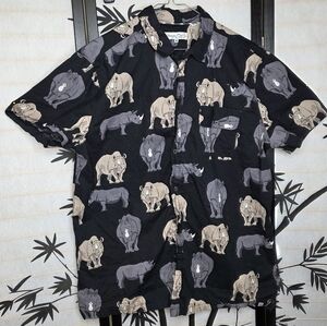 Sovereign Code Rhino Print Black and Tan Shirt
